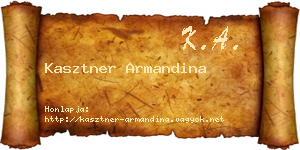 Kasztner Armandina névjegykártya